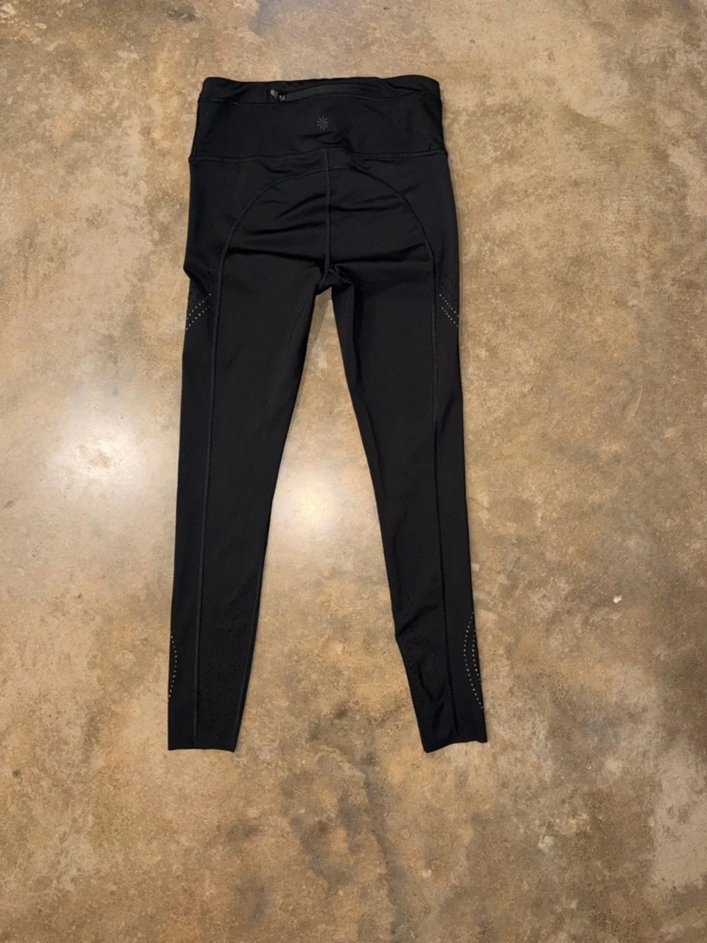 Athleta Black Laser Cut 7/8 Leggings High Rise Athletic Tight - Size XS - Picture 7 of 13